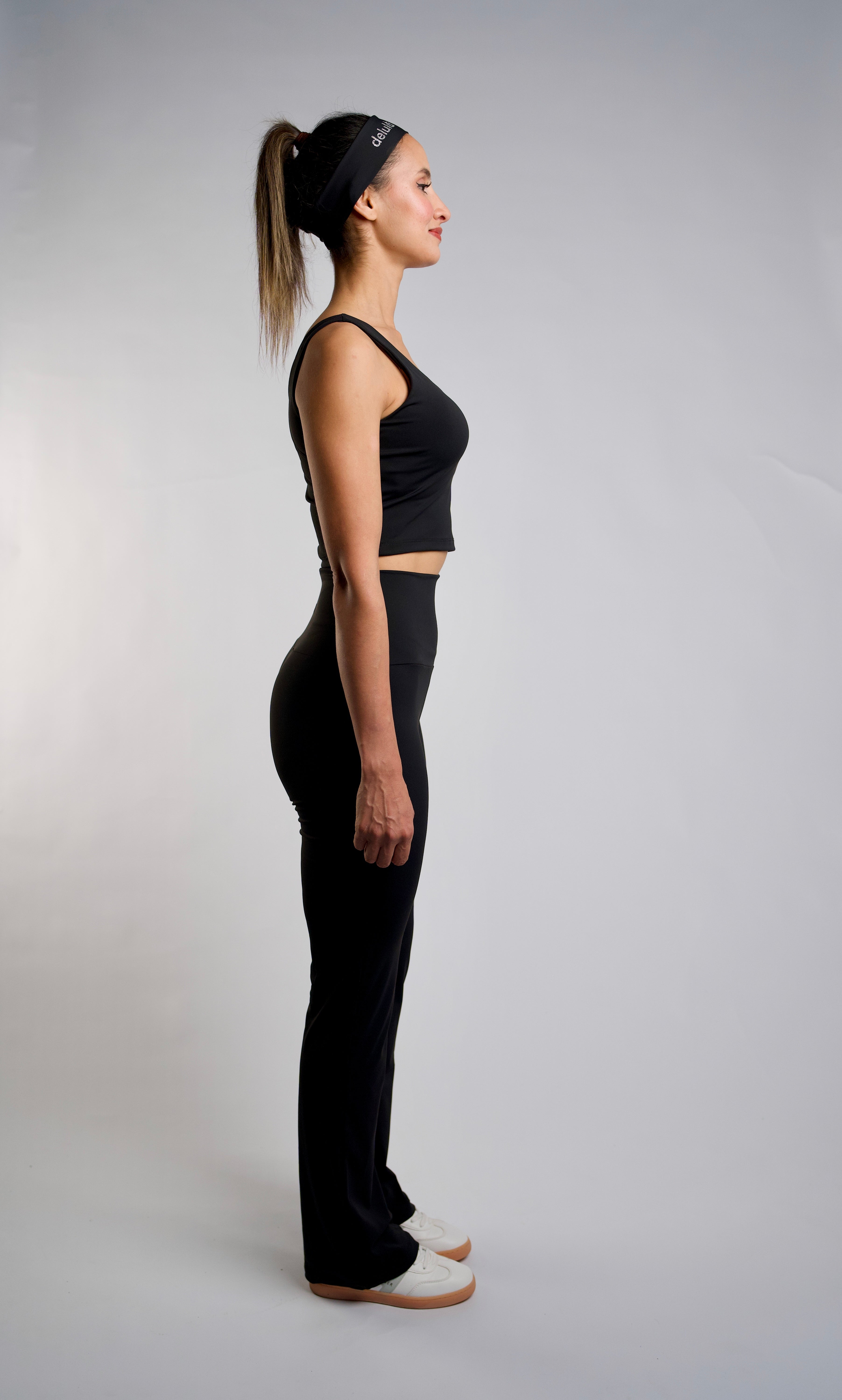 Pantalon flare high rise Noir