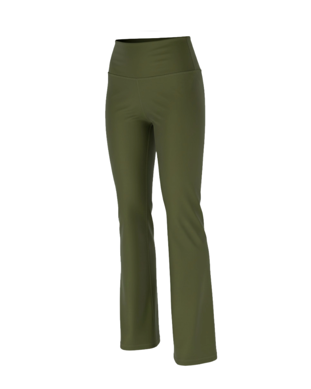 Pantalon flare high rise Vert